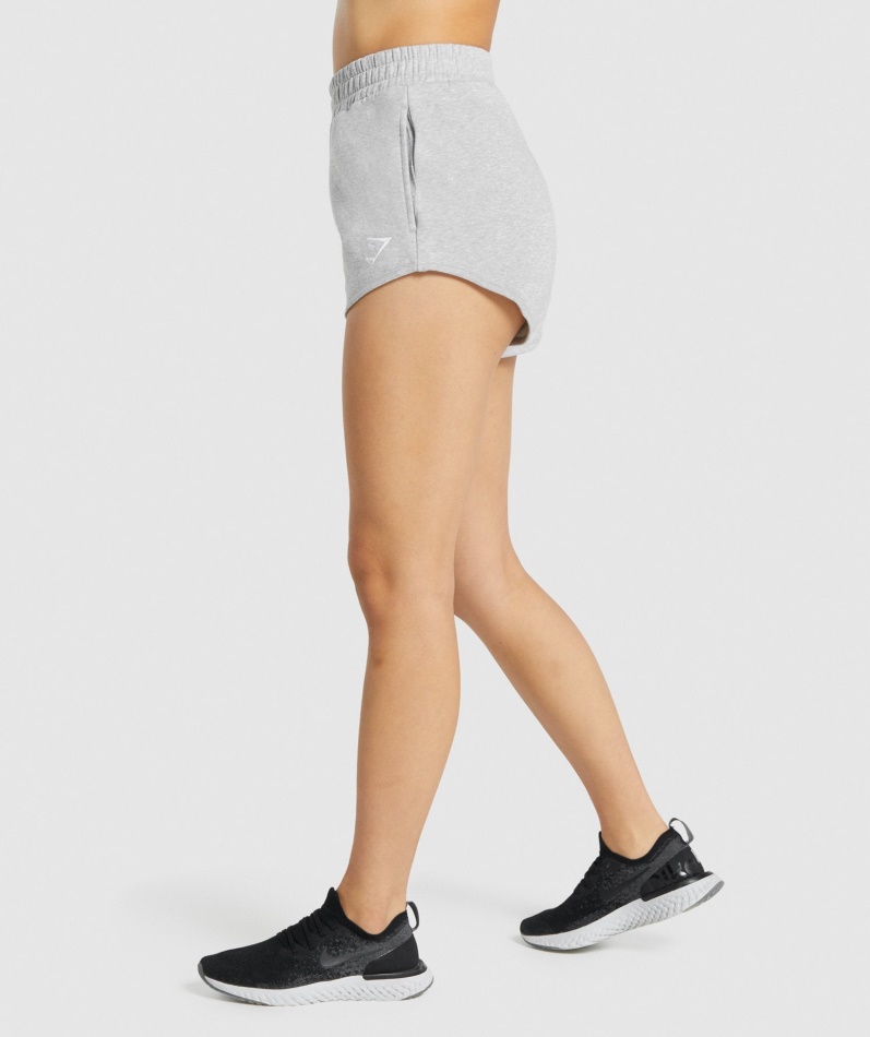 Gymshark Trening Svette Shorts Lys Grå Mergel