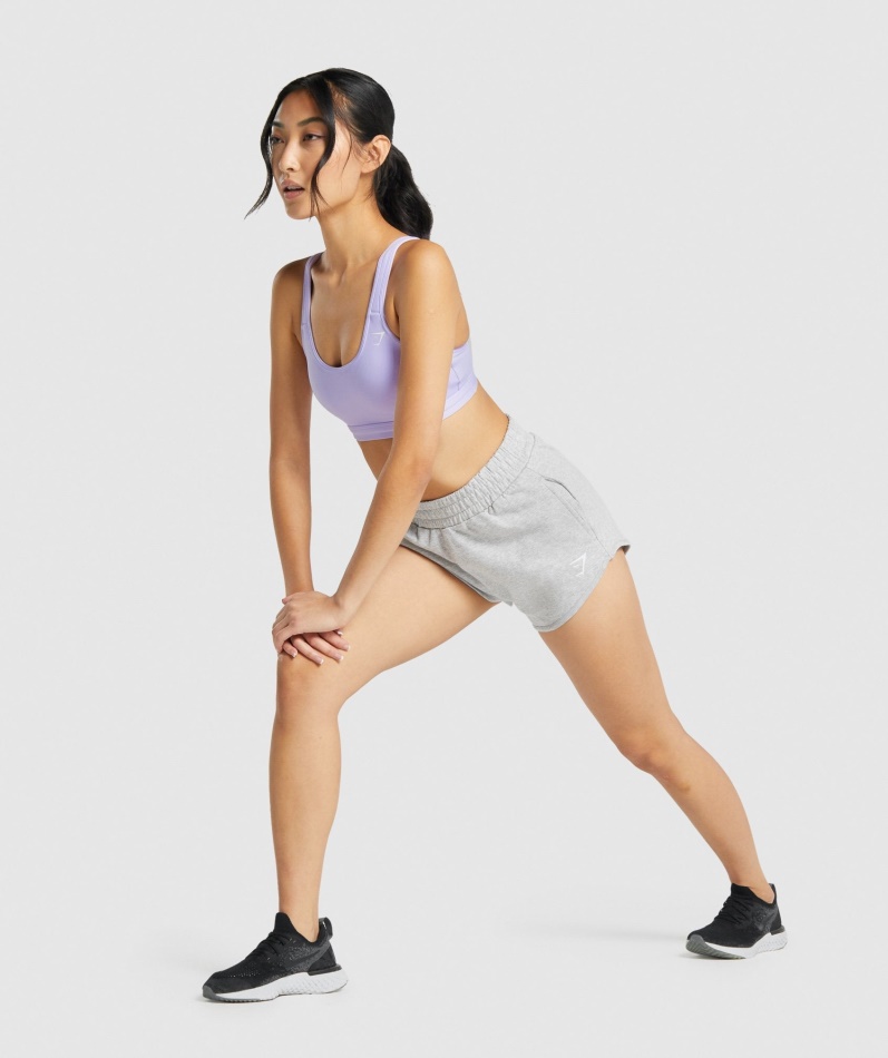 Gymshark Trening Svette Shorts Lys Grå Mergel