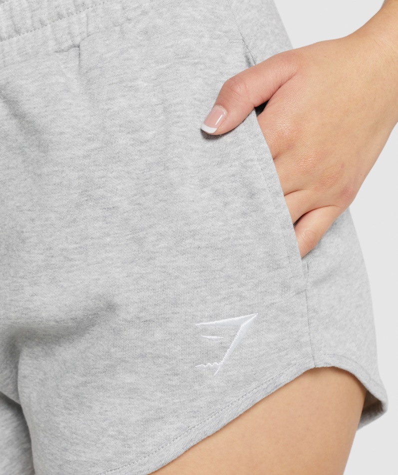 Gymshark Trening Svette Shorts Lys Grå Mergel