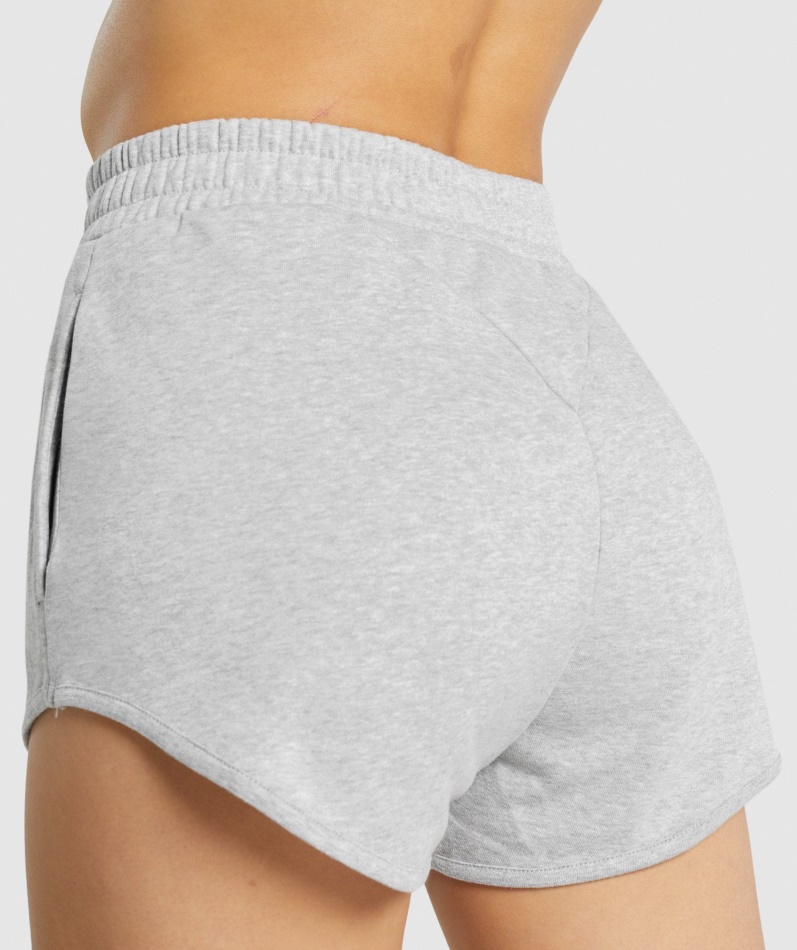 Gymshark Trening Svette Shorts Lys Grå Mergel
