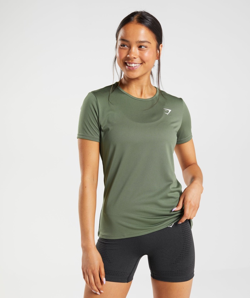 Gymshark Trening T-skjorte Kjerne Oliven
