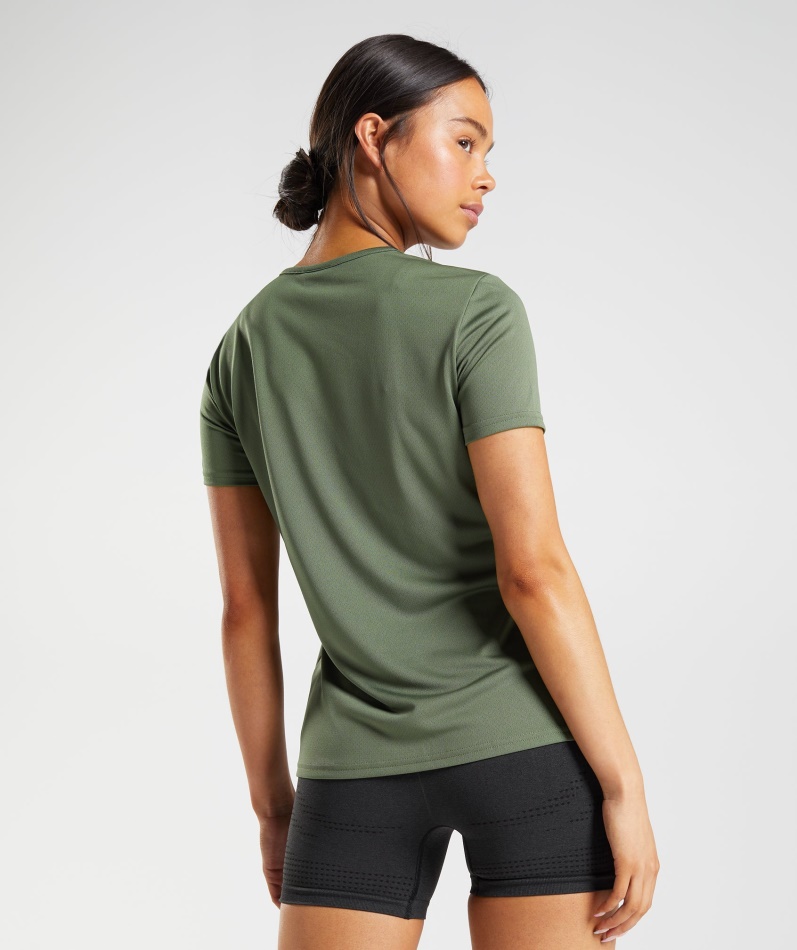 Gymshark Trening T-skjorte Kjerne Oliven