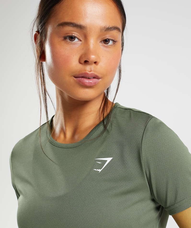 Gymshark Trening T-skjorte Kjerne Oliven