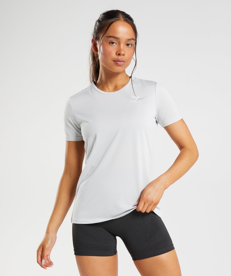 Gymshark Trenings T-skjorte Lys Grå