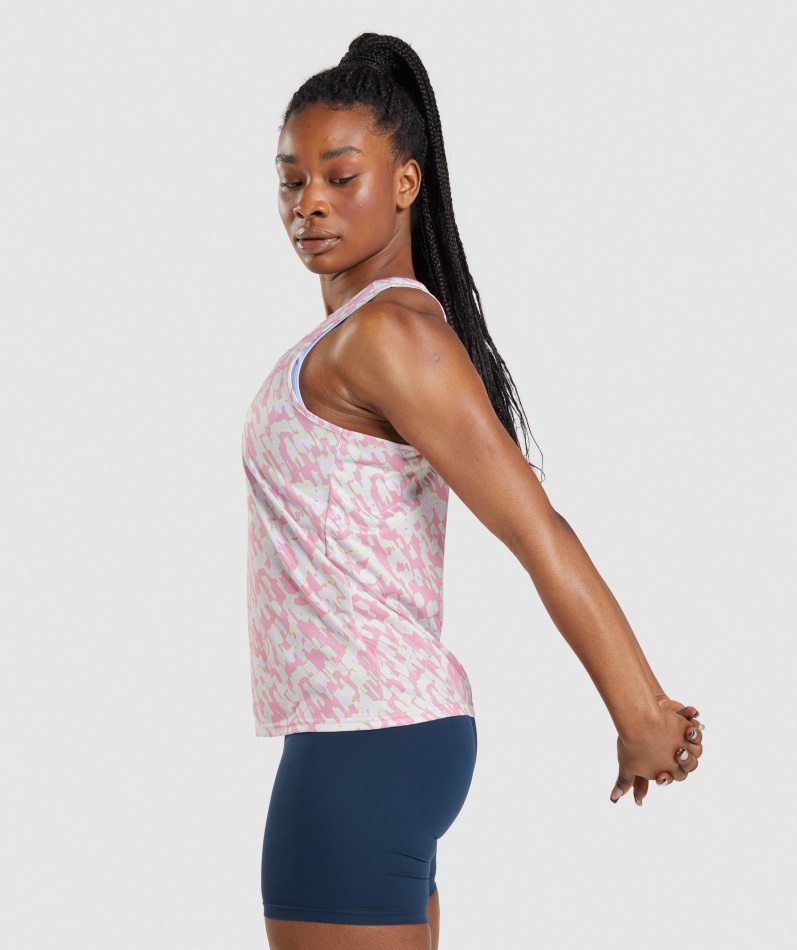 Gymshark Treningstank Rosa Trykk