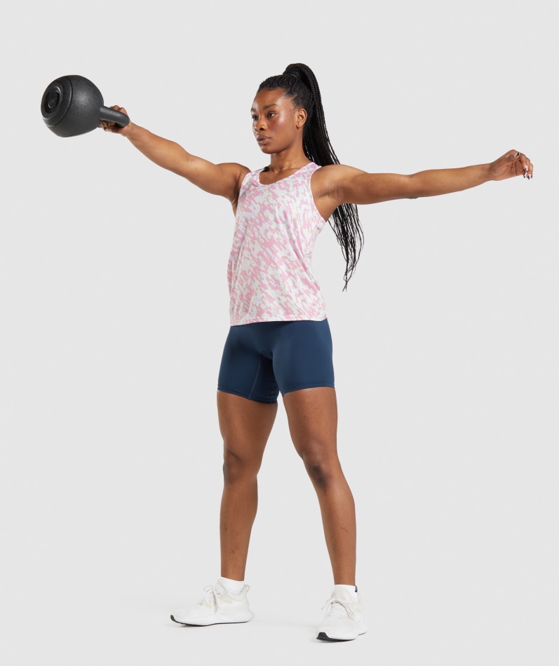 Gymshark Treningstank Rosa Trykk