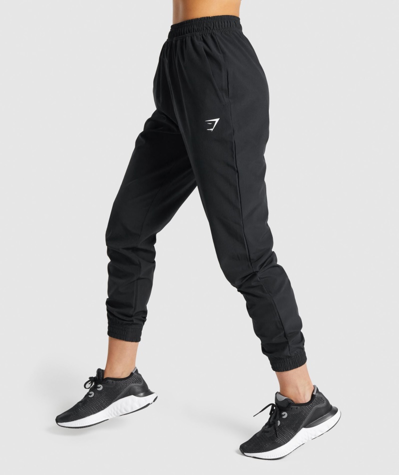 Gymshark Trening Vevde Joggebukser Svart