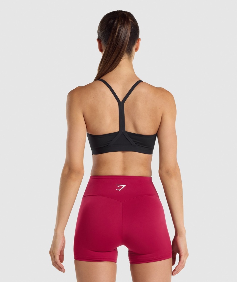 Gymshark V-hals Sports-bh Svart