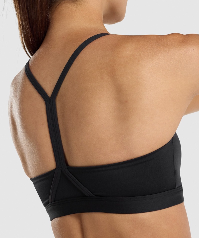 Gymshark V-hals Sports-bh Svart