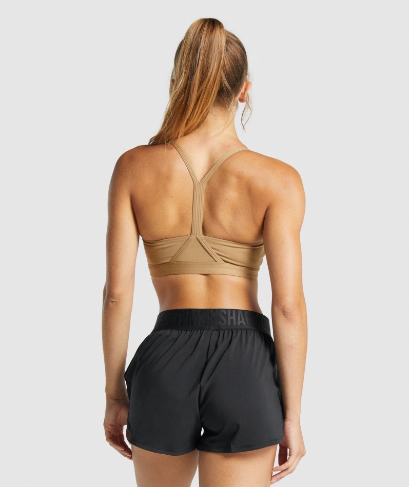 Gymshark V-hals Sports-bh Lysebrun
