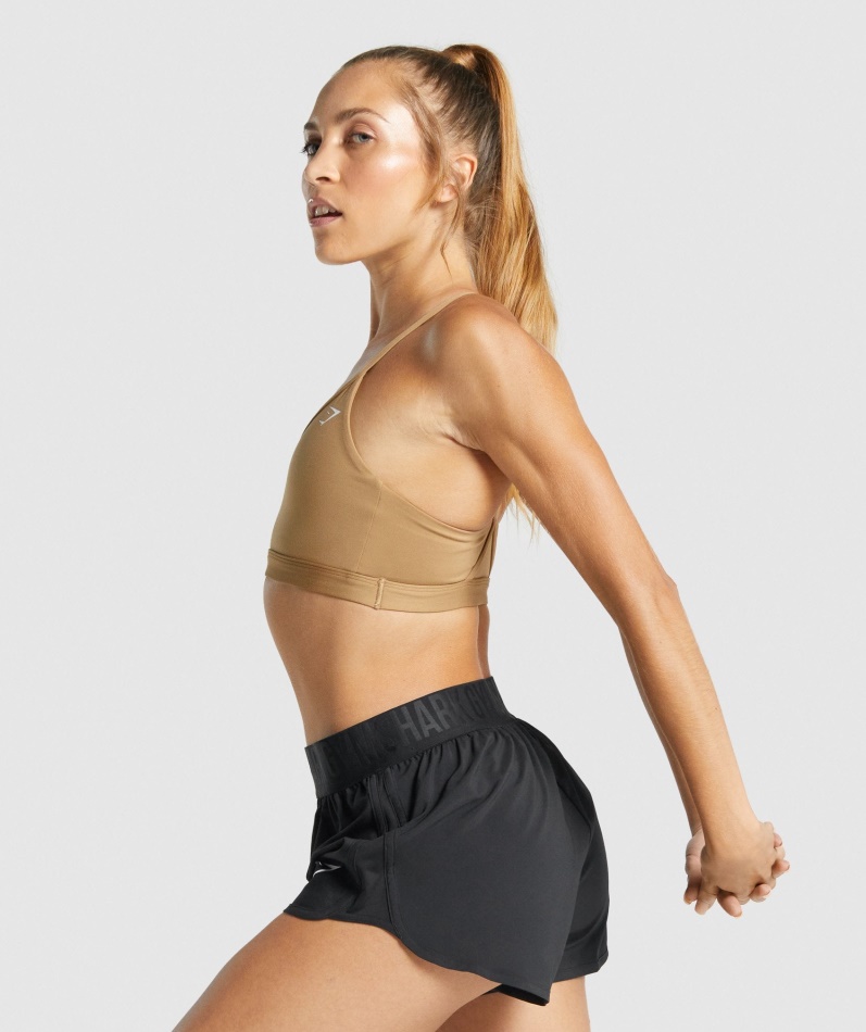 Gymshark V-hals Sports-bh Lysebrun