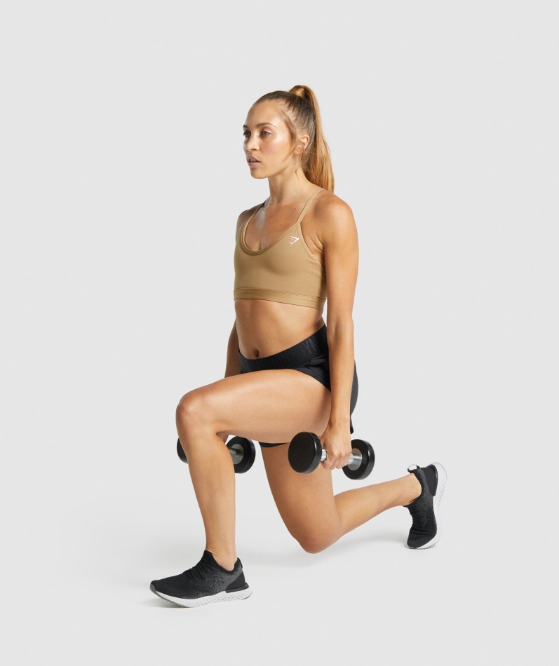 Gymshark V-hals Sports-bh Lysebrun