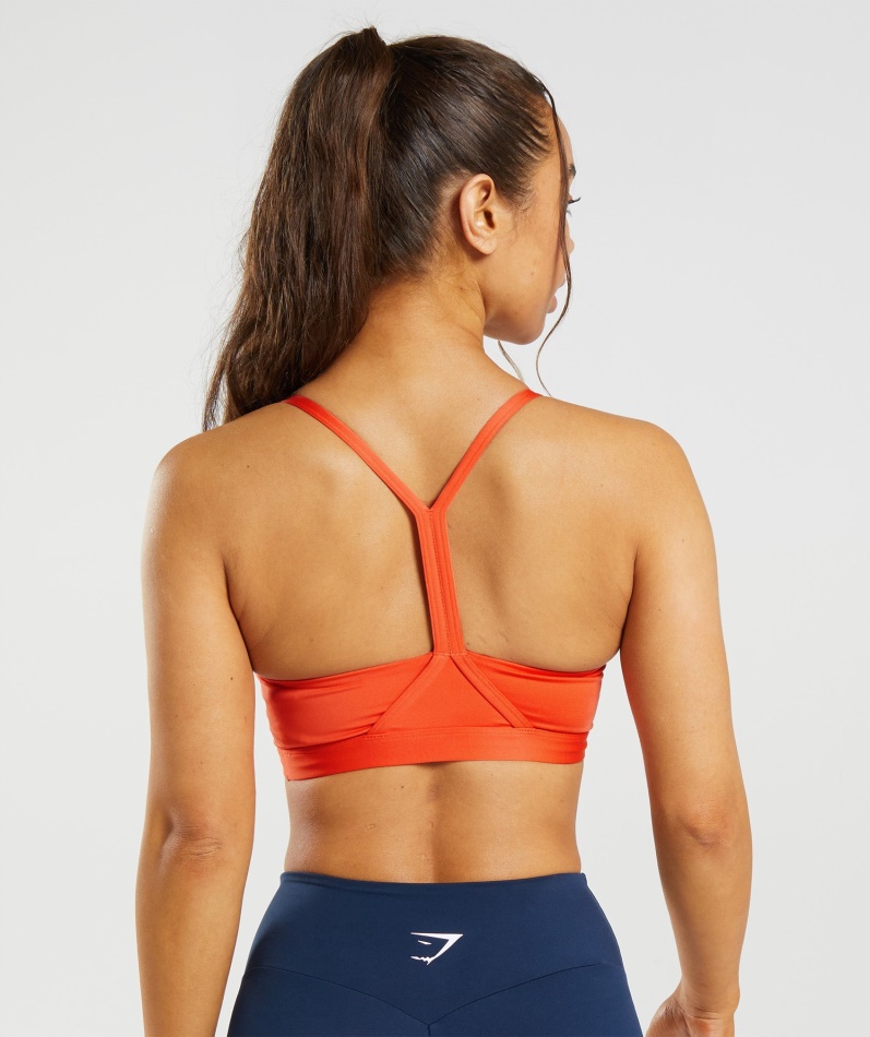 Gymshark V-hals Sports-bh Papaya Oransje