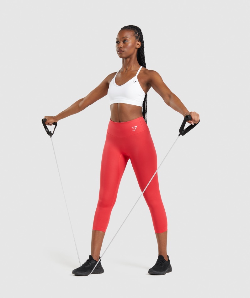 Gymshark V-hals Sports-bh Hvit