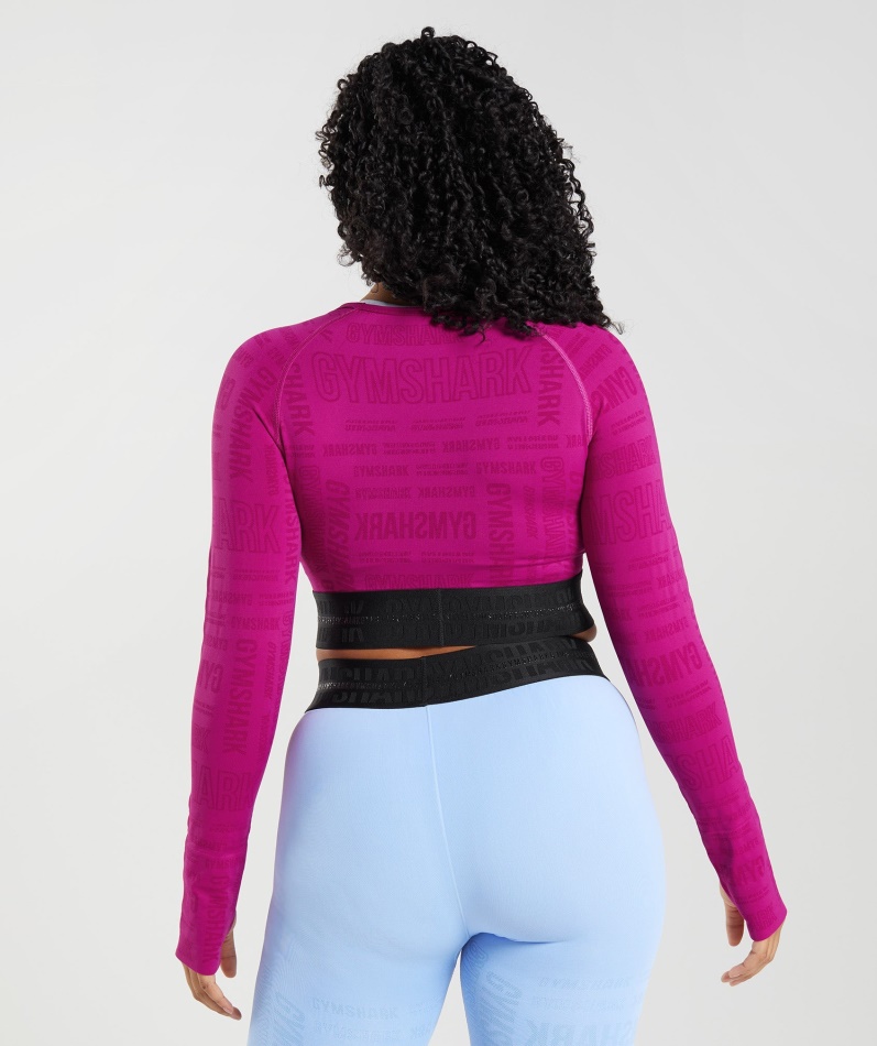 Gymshark Vision Langermet Crop Top Dragerosa