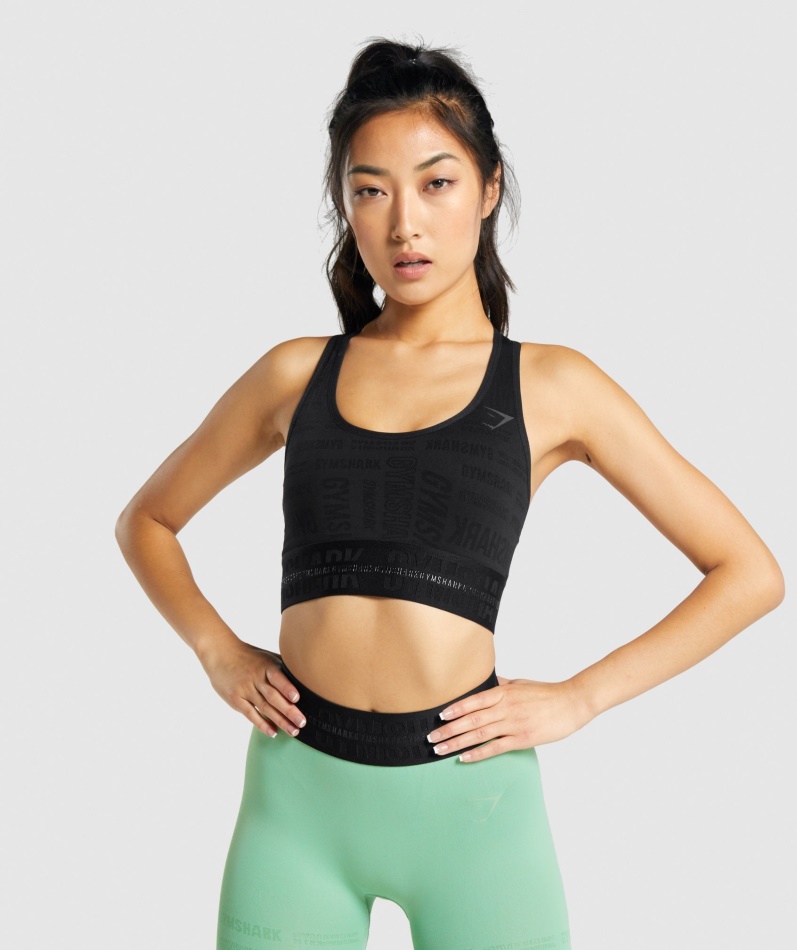 Gymshark Vision Sports-bh Svart