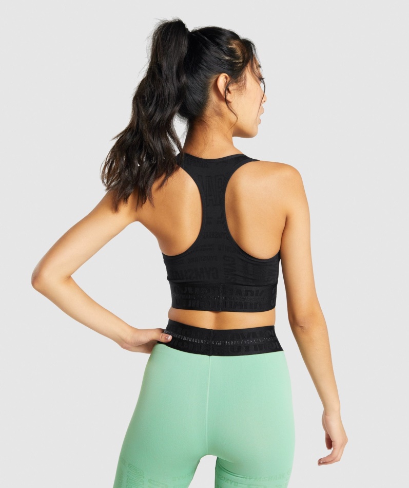 Gymshark Vision Sports-bh Svart