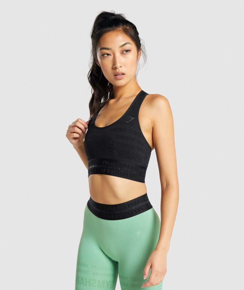 Gymshark Vision Sports-bh Svart