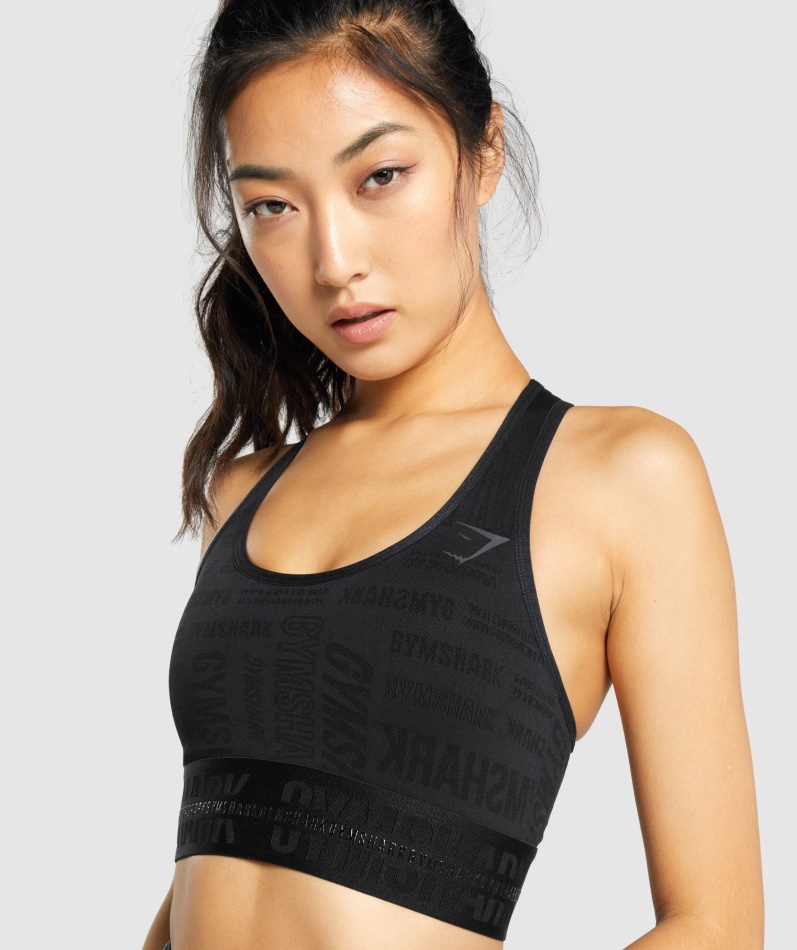 Gymshark Vision Sports-bh Svart