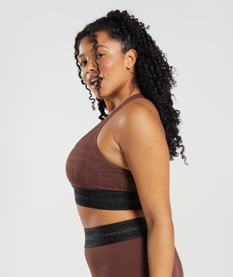 Gymshark Vision Sports-bh Kirsebærbrun