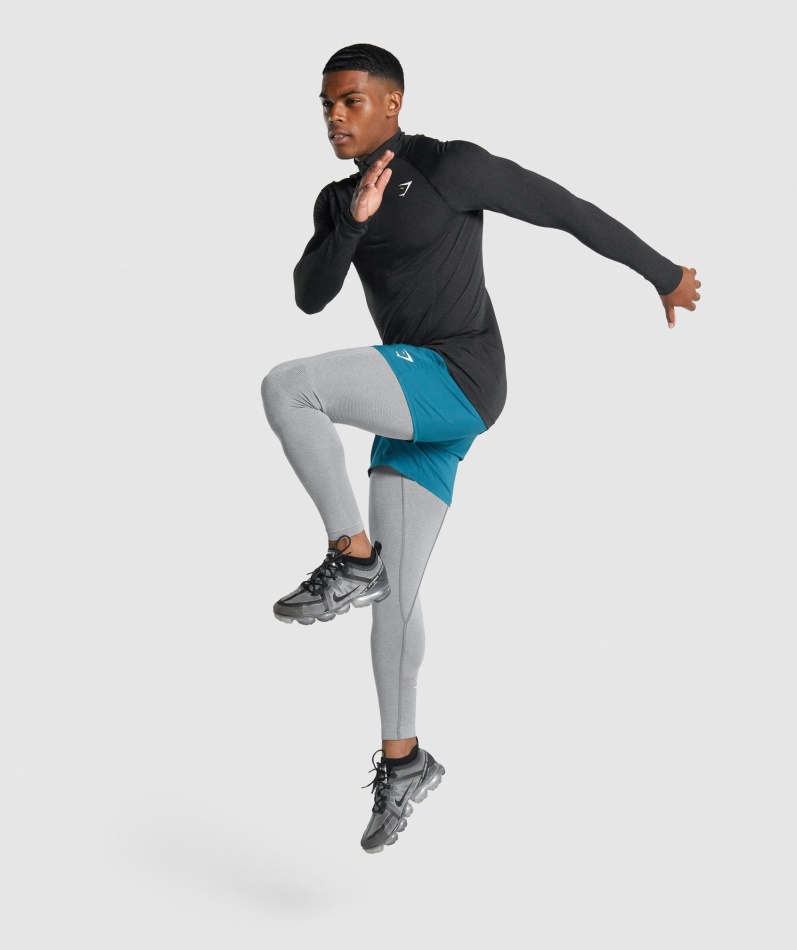 Gymshark Vital Light 1/4 Glidelås Svart Mergel