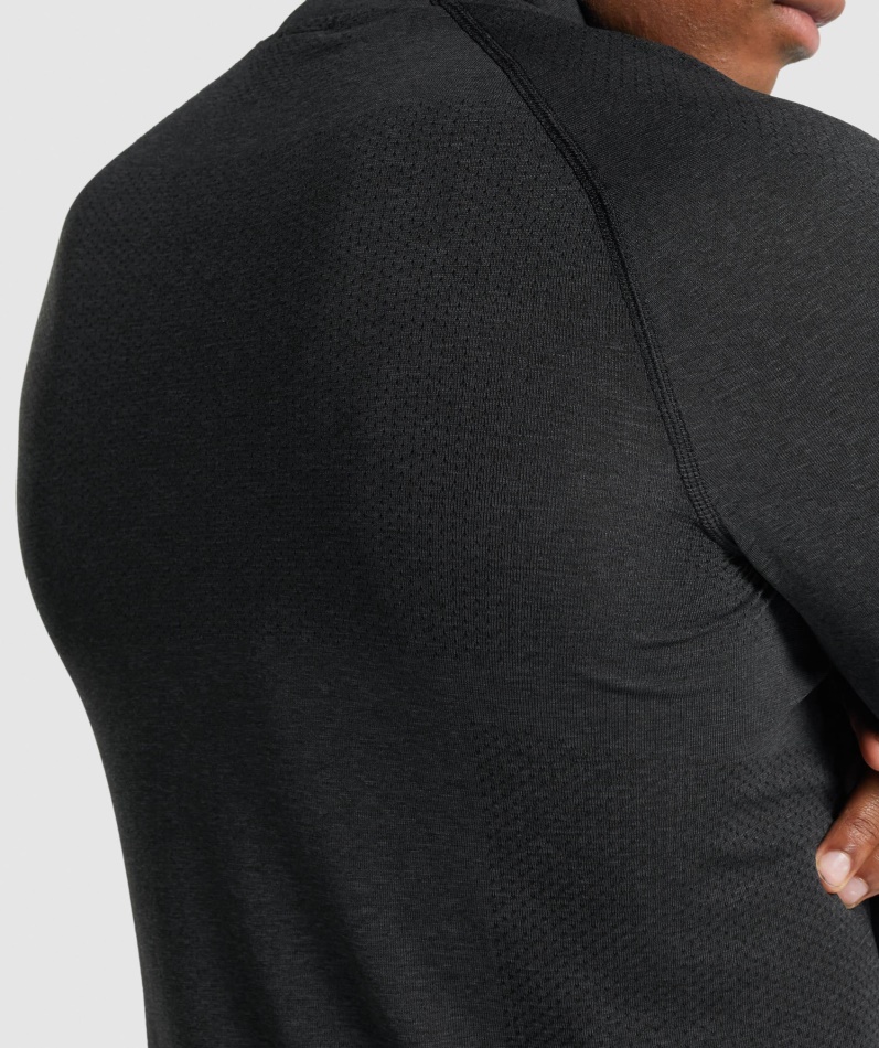 Gymshark Vital Light 1/4 Glidelås Svart Mergel