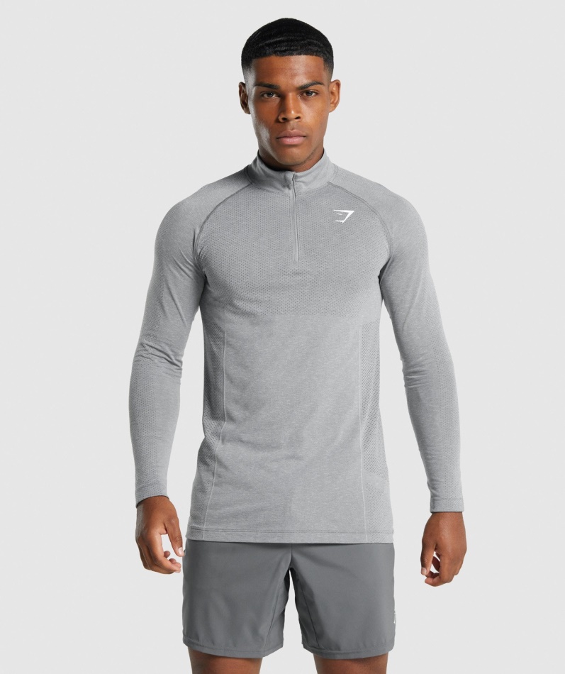 Gymshark Vital Light 1/4 Zip Kull Mergel