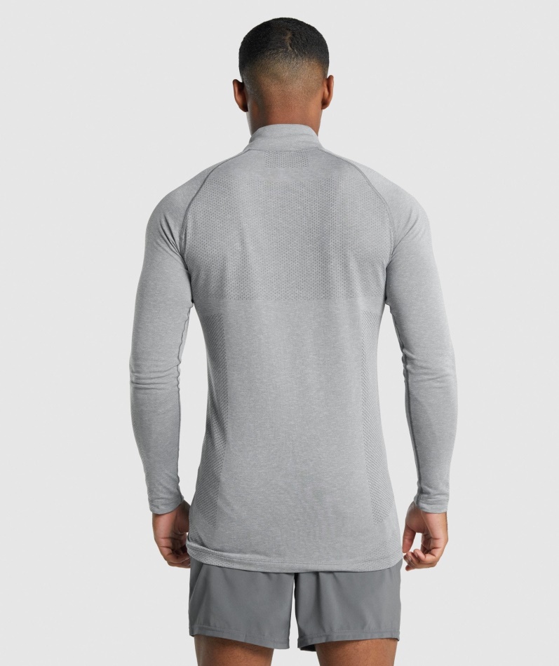 Gymshark Vital Light 1/4 Zip Kull Mergel