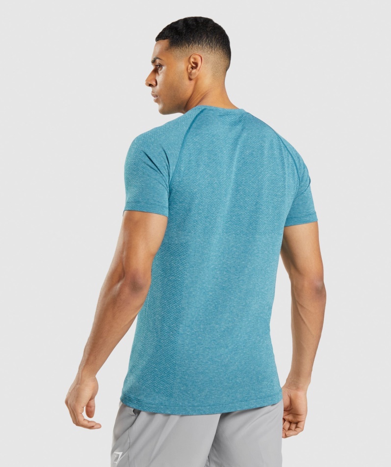 Gymshark Vital Light Sømløs T-skjorte Tahoe Teal Marl