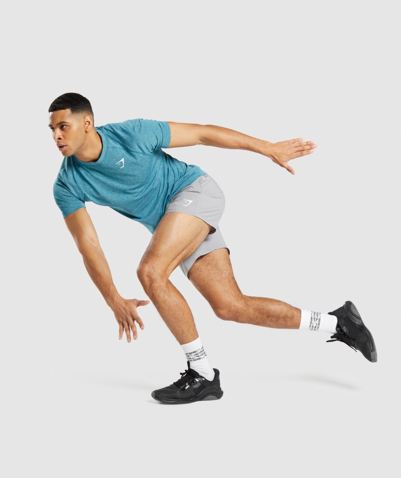 Gymshark Vital Light Sømløs T-skjorte Tahoe Teal Marl