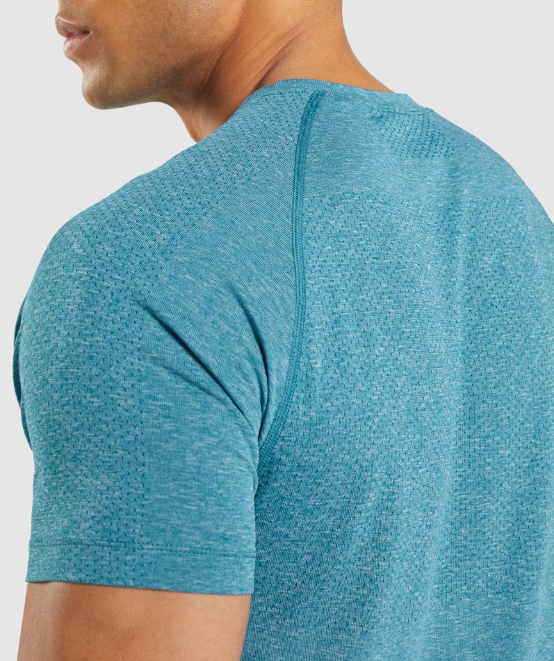 Gymshark Vital Light Sømløs T-skjorte Tahoe Teal Marl
