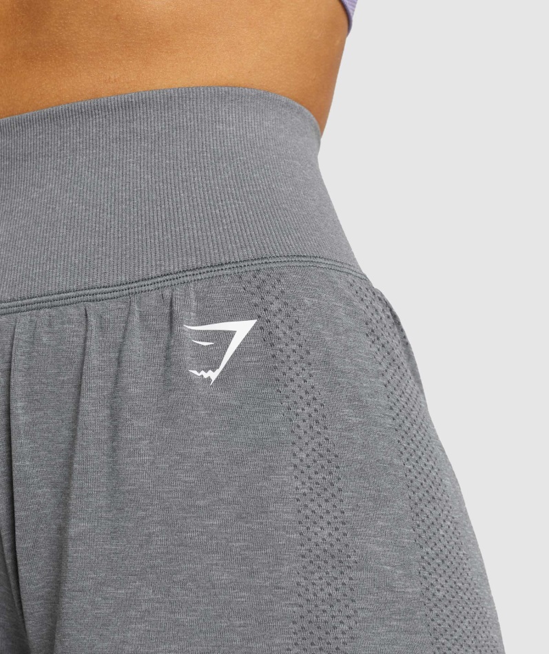 Gymshark Vital Sømløs 2.0 2-i-1 Shorts Smokey Grey Mergel