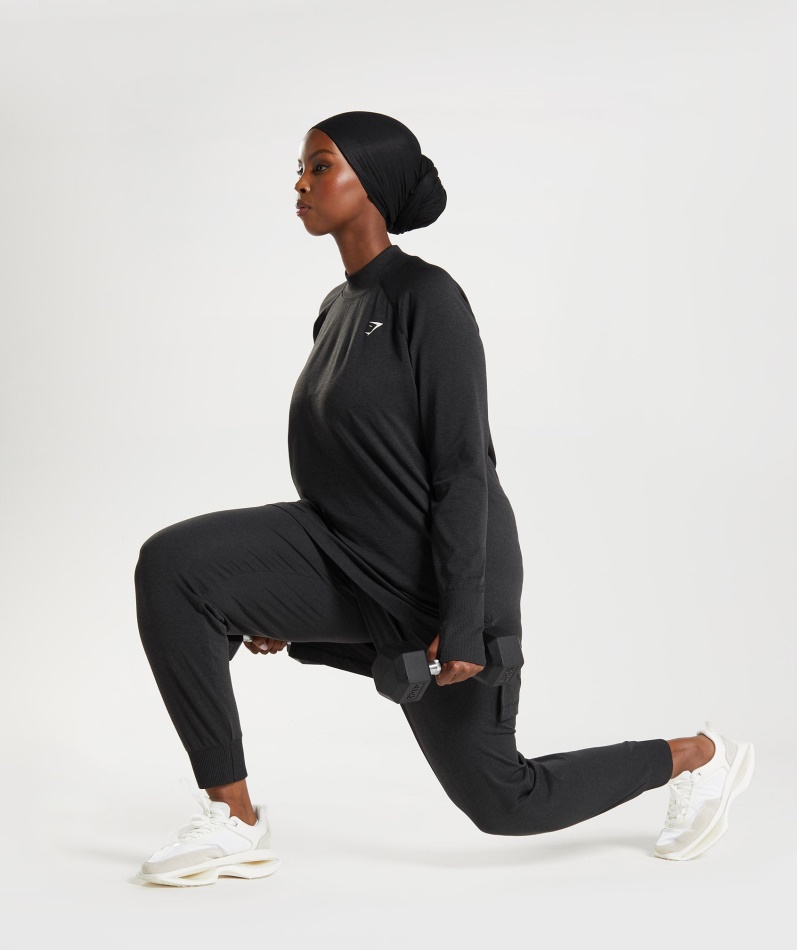Gymshark Vital Seamless 2.0 Joggers Black Merg