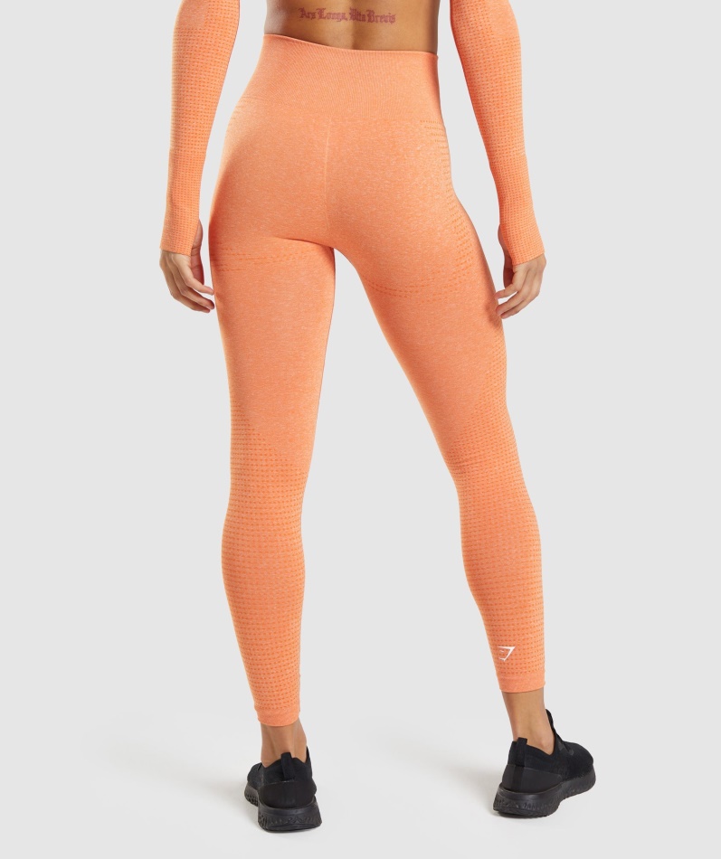 Gymshark Vital Sømløs 2.0 Leggings Aprikos Oransje Mergel