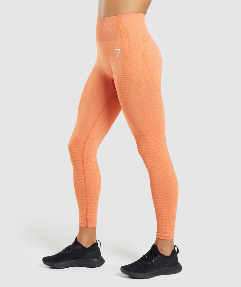 Gymshark Vital Sømløs 2.0 Leggings Aprikos Oransje Mergel