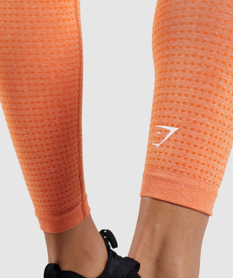 Gymshark Vital Sømløs 2.0 Leggings Aprikos Oransje Mergel