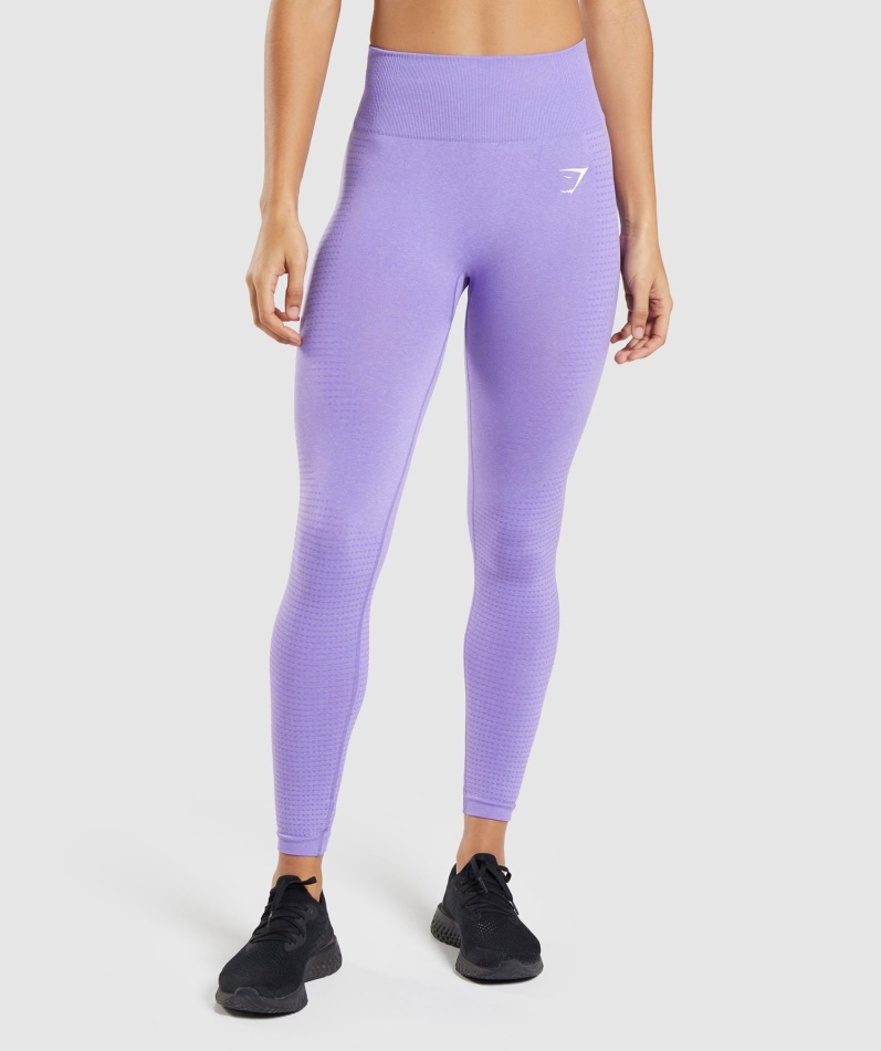 Gymshark Vital Sømløs 2.0 Leggings Lys Lilla Mergel
