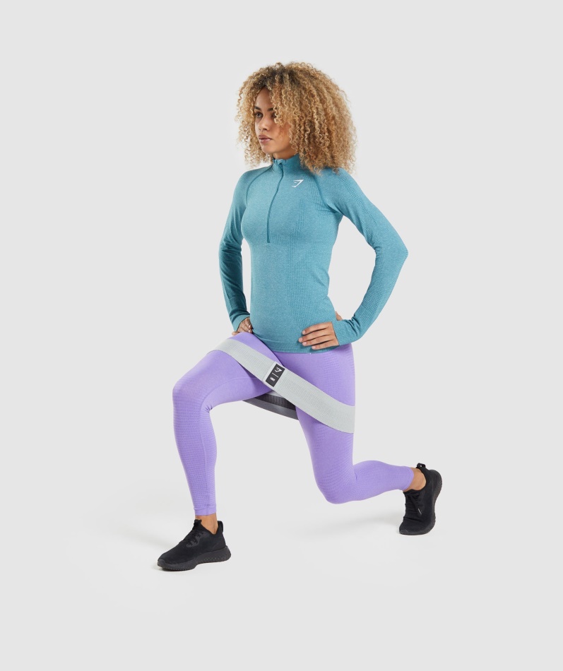 Gymshark Vital Sømløs 2.0 Leggings Lys Lilla Mergel