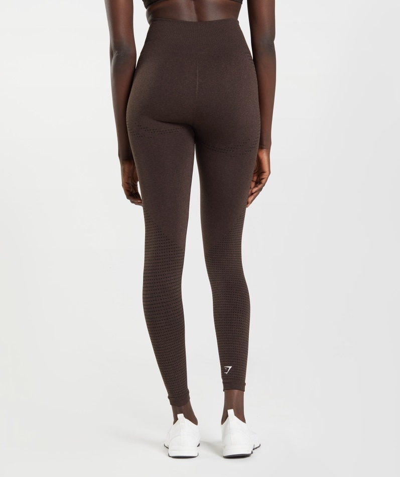 Gymshark Vital Sømløs 2.0 Leggings Kirsebærbrun Mergel