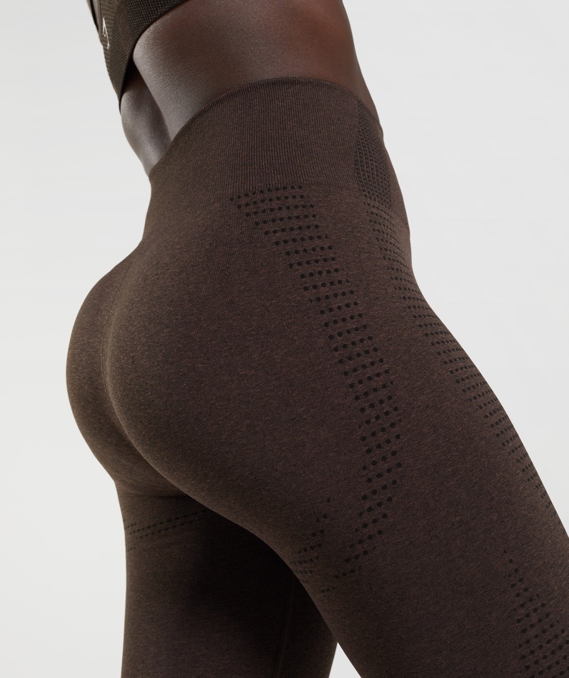 Gymshark Vital Sømløs 2.0 Leggings Kirsebærbrun Mergel