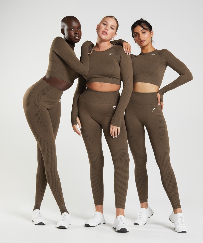 Gymshark Vital Sømløs 2.0 Leggings Espresso Marl