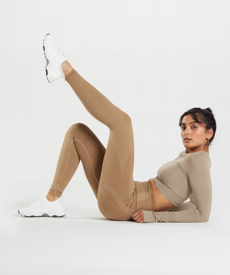 Gymshark Vital Sømløs 2.0 Leggings Fawn Marl