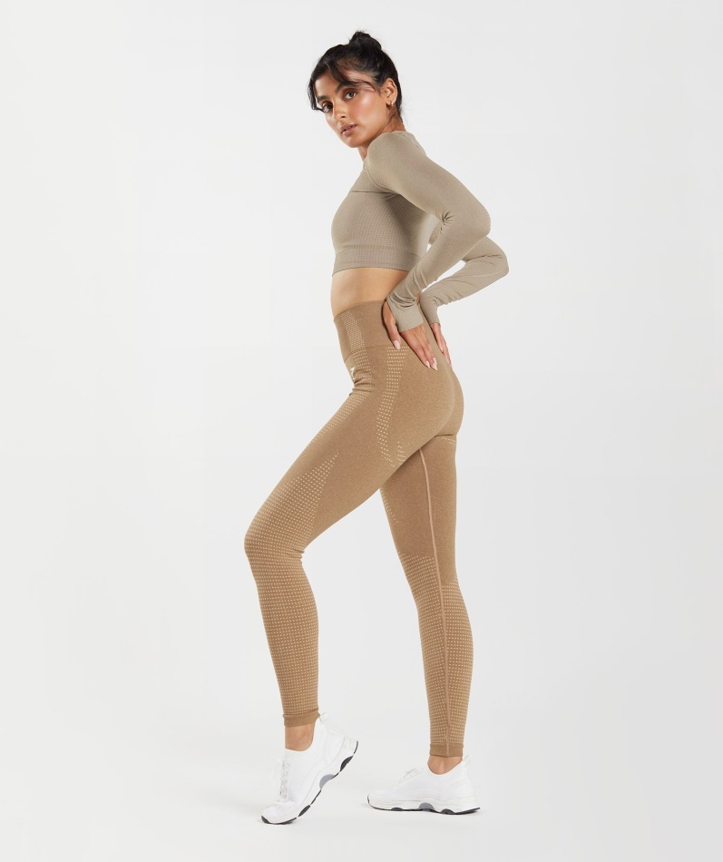 Gymshark Vital Sømløs 2.0 Leggings Fawn Marl