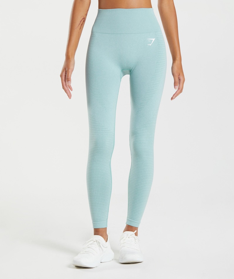 Gymshark Vital Sømløs 2.0 Leggings Perleblå Marl