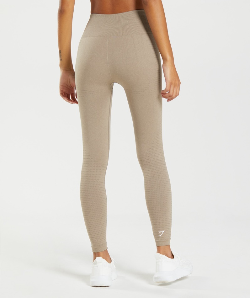 Gymshark Vital Sømløs 2.0 Leggings Vaniljebrun Mergel
