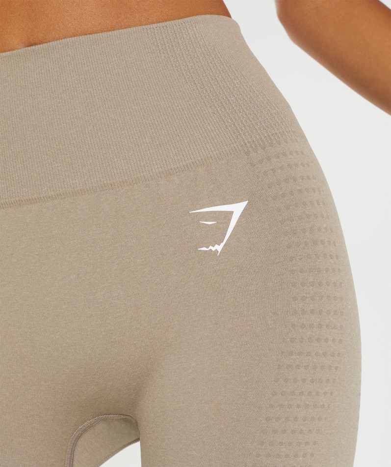 Gymshark Vital Sømløs 2.0 Leggings Vaniljebrun Mergel