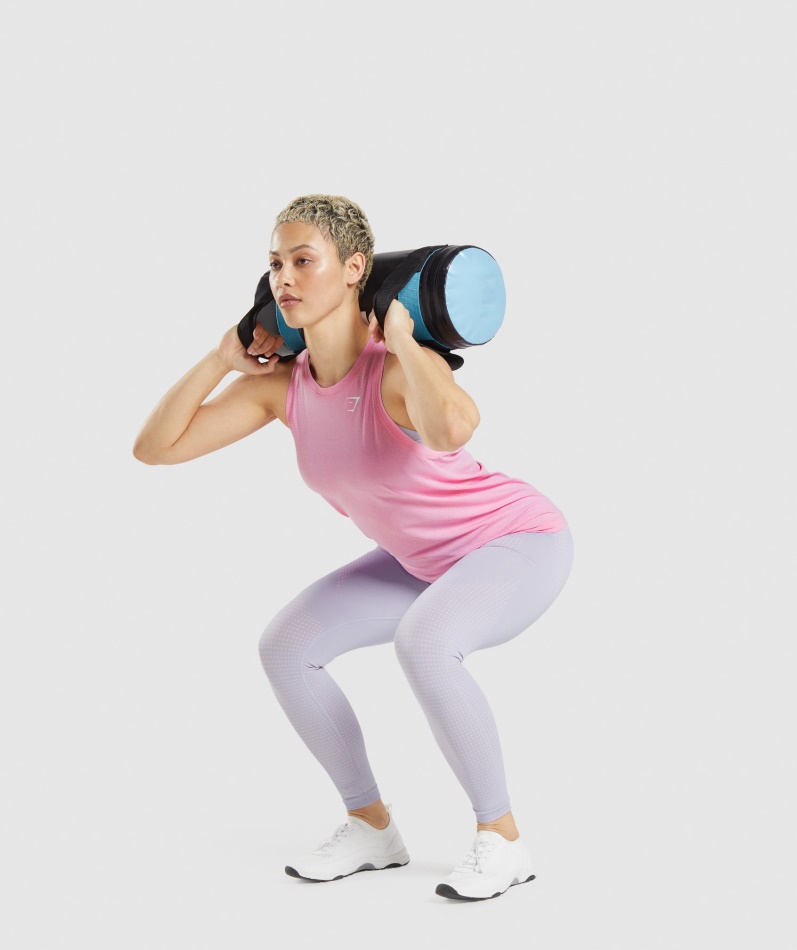 Gymshark Vital Seamless 2.0 Lett Løs Tank Sorbet Rosa Mergel