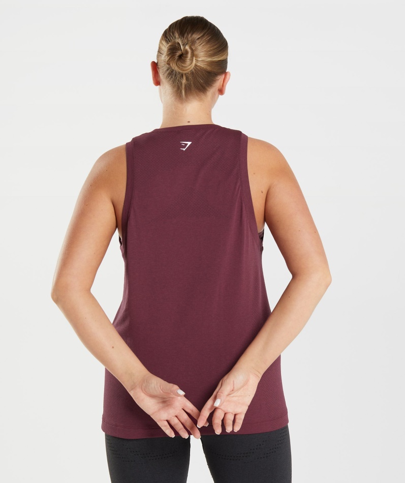 Gymshark Vital Sømløs 2.0 Lett Tankbakt Rødbrun Mergel