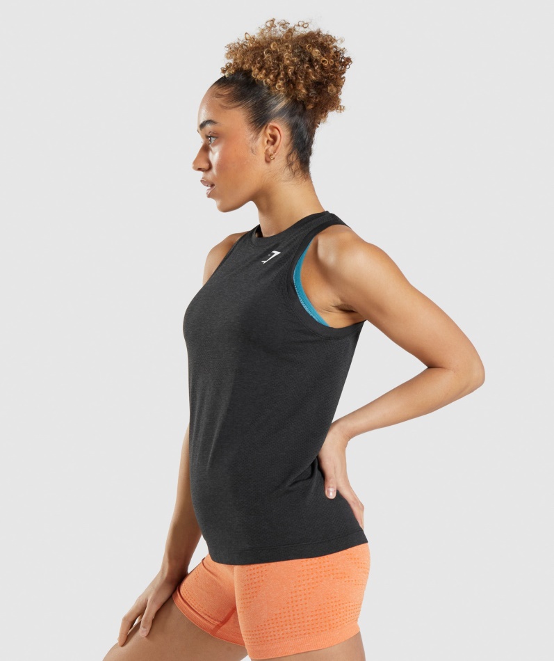 Gymshark Vital Seamless 2.0 Light Tank Black Merg