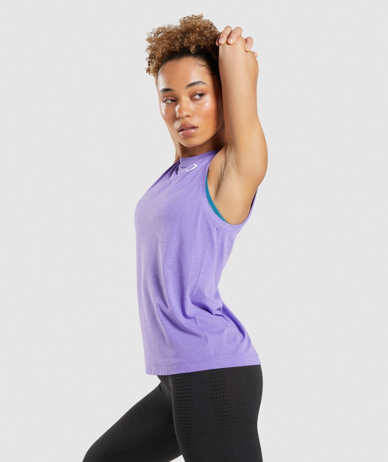 Gymshark Vital Sømløs 2.0 Lys Tank Lys Lilla Mergel